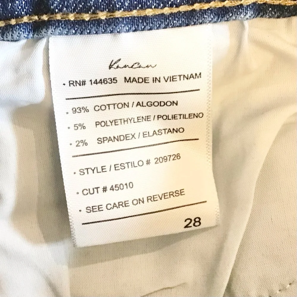 KanCan 28 Straight High Rise Embroidered Cropped Ankle Jeans Dice #209726